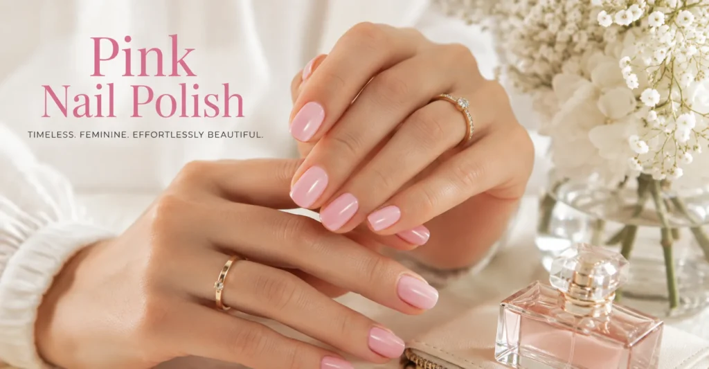 Pink Nail Polish baby pink manicure with soft elegant glossy nails