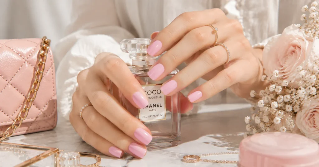 Pink Nail Polish for fair skin with flattering soft baby pink manicure