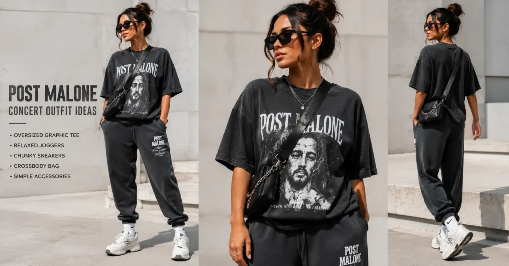 Post Malone Concert Outfit Ideas: Edgy Looks You'll Love 6 Post Malone Concert Outfit Ideas featuring a comfortable streetwear concert outfit