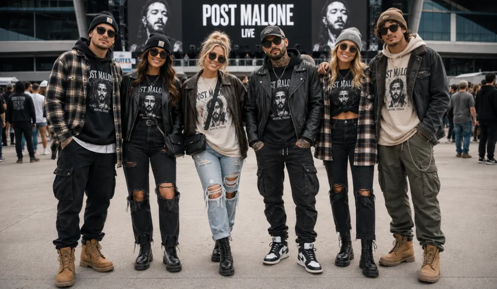 Post Malone Concert Outfit Ideas: Edgy Looks You'll Love 15 Post Malone Concert Outfit Ideas for fall and winter concert fashion