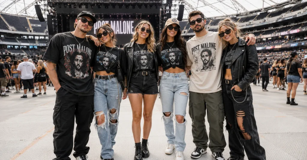 Post Malone Concert Outfit Ideas: Edgy Looks You'll Love 11 Post Malone Concert Outfit Ideas for stadium concerts