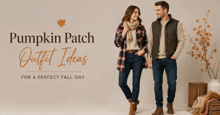 Pumpkin Patch Outfit Ideas featuring stylish fall fashion with flannel shirts, knit sweaters, jeans, and ankle boots.