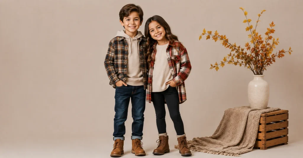 Adorable Pumpkin Patch Outfit Ideas for a Perfect Fall Day 10 Pumpkin Patch Outfit Ideas for kids with cozy fall clothing and boots.
