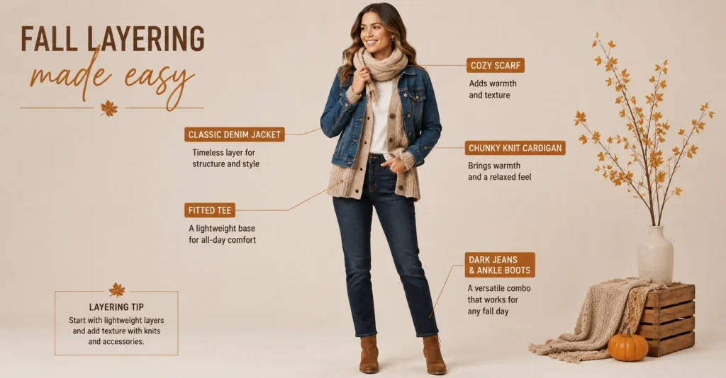 Adorable Pumpkin Patch Outfit Ideas for a Perfect Fall Day 3 Pumpkin Patch Outfit Ideas showing smart fall layering with knitwear and denim.