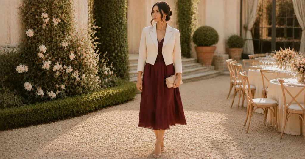 35 Stunning September Wedding Guest Outfit Ideas for Early Fall Weddings 10 September Wedding Guest Outfit Ideas with a sleeveless dress and cardigan