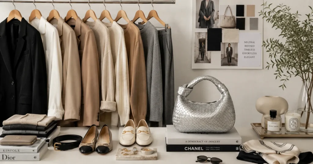 The Complete Silver Bottega Outfit Guide: Dazzling Ways to Wear Metallic Luxury 6 Silver Bottega Outfit neutral pairing ideas with black ivory beige and grey fashion pieces