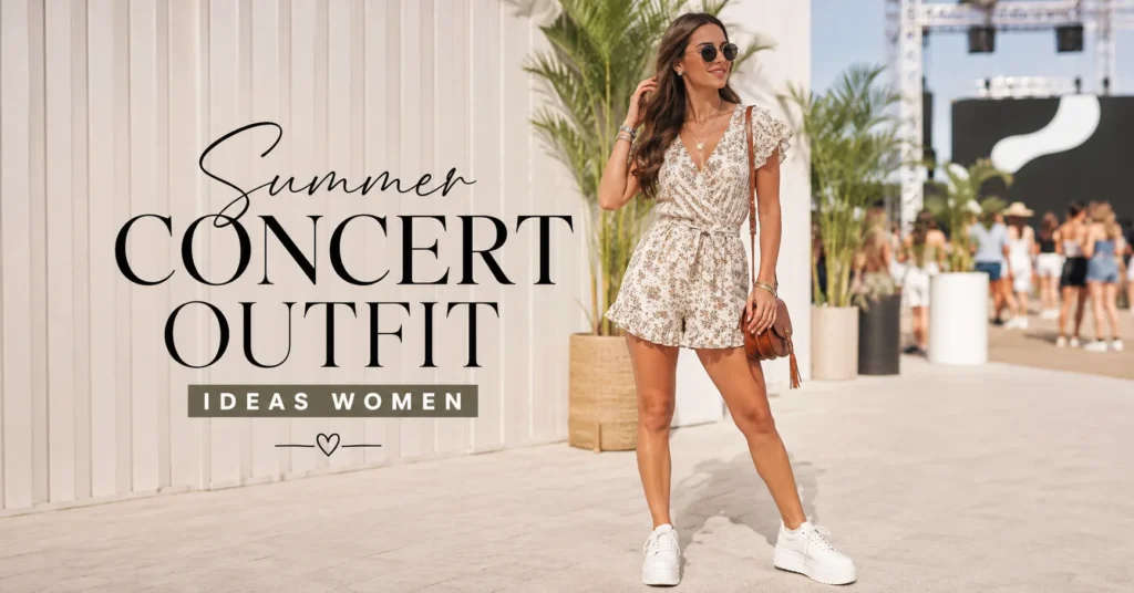 Summer Concert Outfit Ideas Women featuring a stylish 2026 concert look in bright daylight