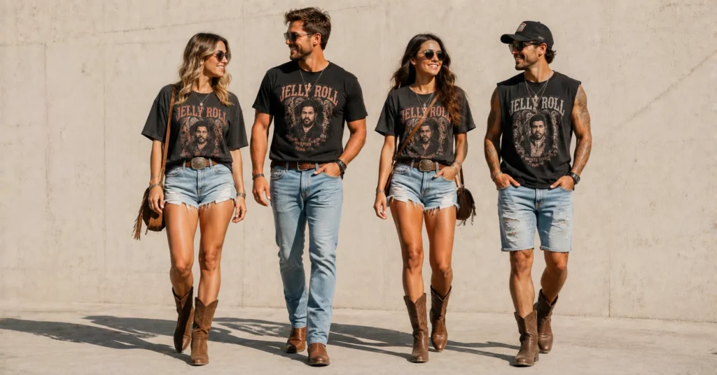 Ultimate Jelly Roll Concert Outfit Ideas: What to Wear for an Unforgettable Show 11 Summer Jelly Roll Concert Outfit Ideas with breathable concert outfits.