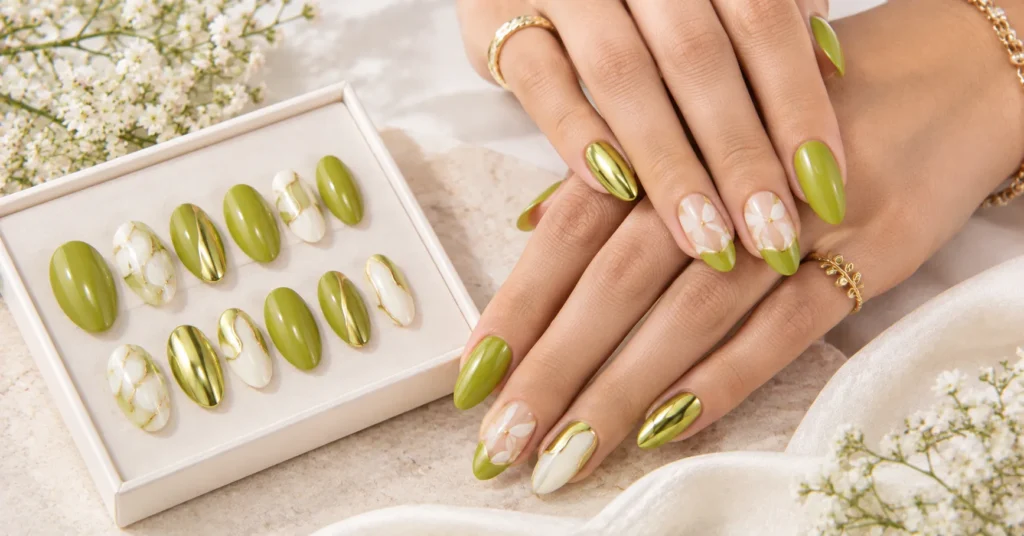 12 Vibrant Wasabi Nails Ideas for a Bold and Trendy Green Manicure 14 Wasabi Nails Ideas with a Trendy Wasabi Green Press-On Nail Set