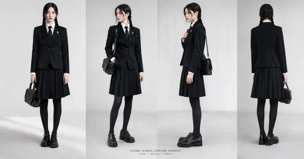 Wednesday Season 2 outfit ideas and gothic cosplay outfit inspiration for fans