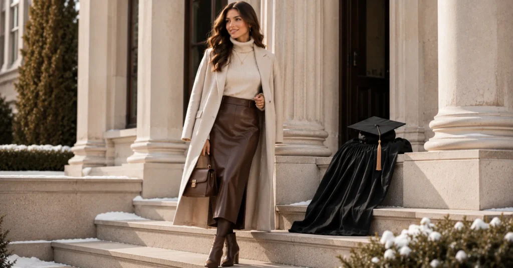 30 Effortless Winter Graduation Outfit Ideas for a Stylish Celebration 5 Winter Graduation Outfit Ideas with a cashmere sweater