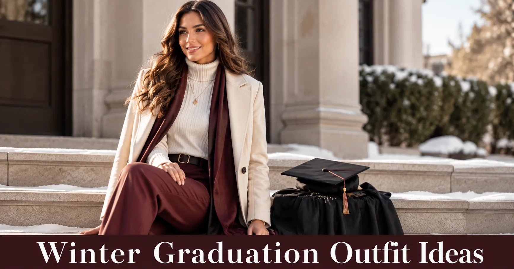 Winter Graduation Outfit Ideas featuring stylish and elegant cold-weather graduation looks for a celebration