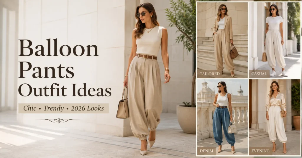 Balloon Pants Outfit Ideas for a chic and trendy 2026 fashion look