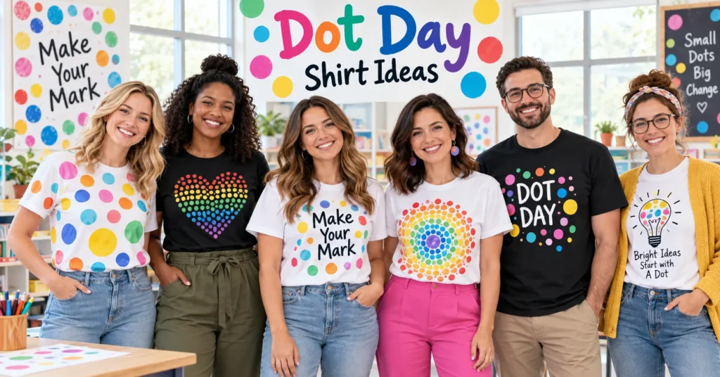 15 Brilliant Dot Day Shirt Ideas to Spark Creativity and School Spirit 2 Dot Day Shirt Ideas featuring colorful creative shirts with fun polka dot designs