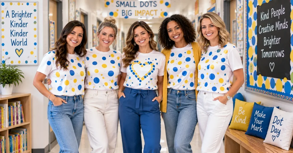 15 Brilliant Dot Day Shirt Ideas to Spark Creativity and School Spirit 14 Dot Day Shirt Ideas using coordinated school team colors and dot patterns