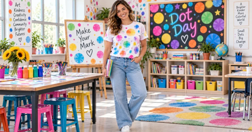 15 Brilliant Dot Day Shirt Ideas to Spark Creativity and School Spirit 8 Dot Day Shirt Ideas with playful glow-inspired colorful dot designs