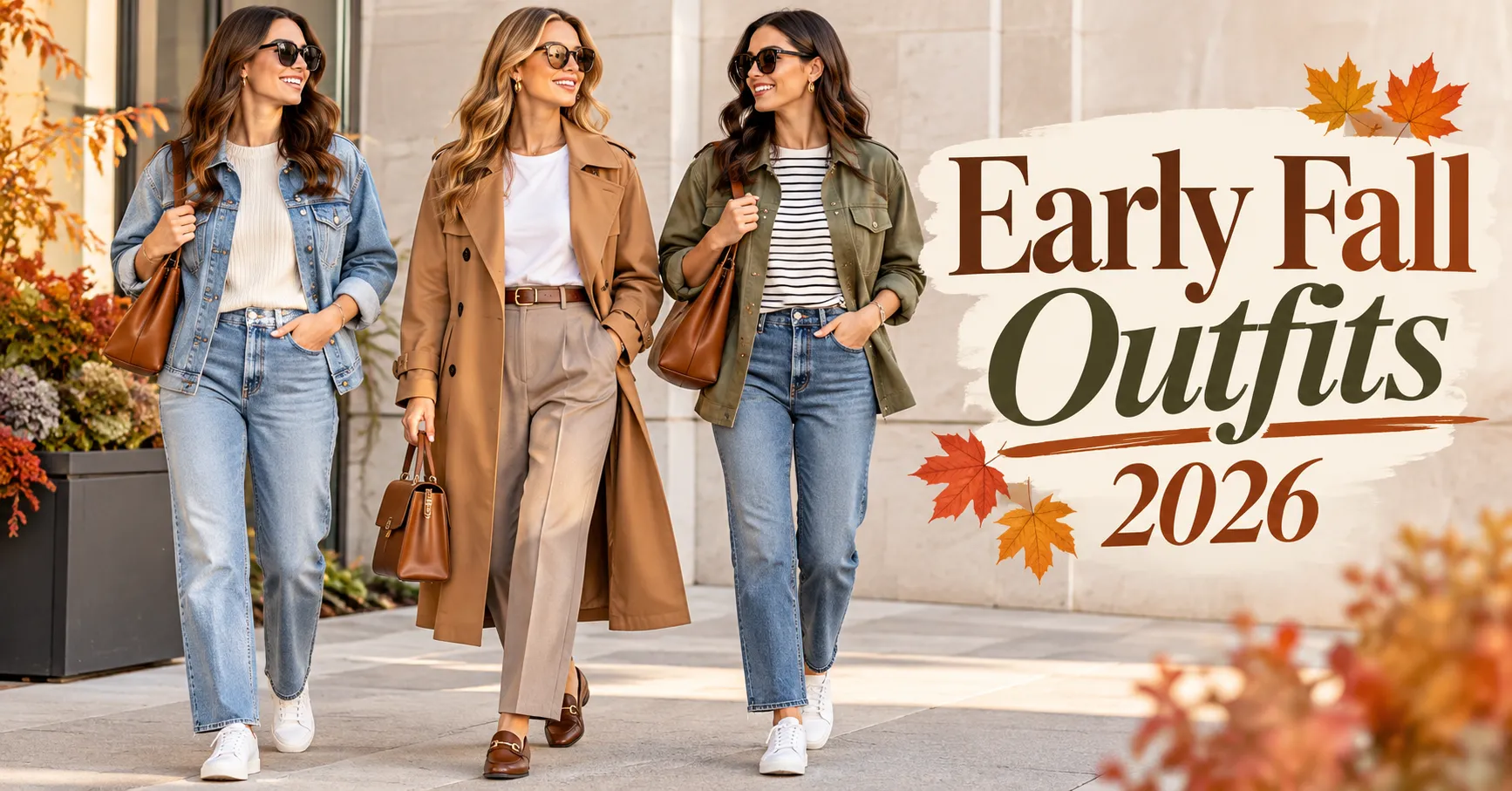 Early Fall Outfits 2026 featuring stylish transitional layers for women