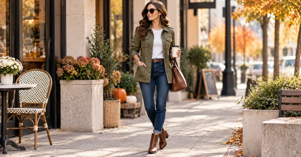 12 Stunning Military Jacket Women Outfit Ideas for a Chic Fall Look 3 Military Jacket Women Outfit Ideas 1