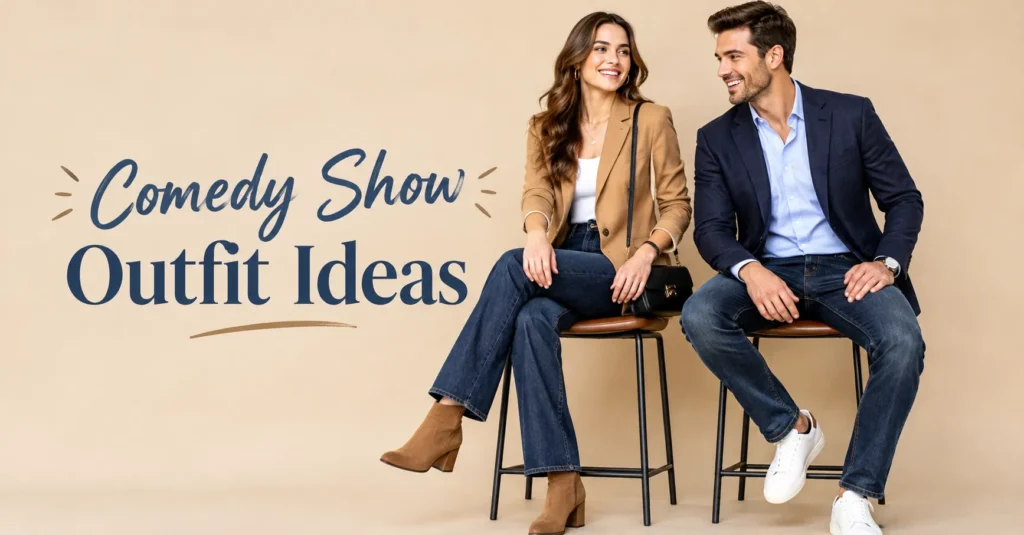 10 Effortless Comedy Show Outfit Ideas That Look Great and Feel Comfortable 5 Comedy Show Outfit Ideas featuring smart casual blazers, dark jeans, comfortable shoes, and polished date-night styling.