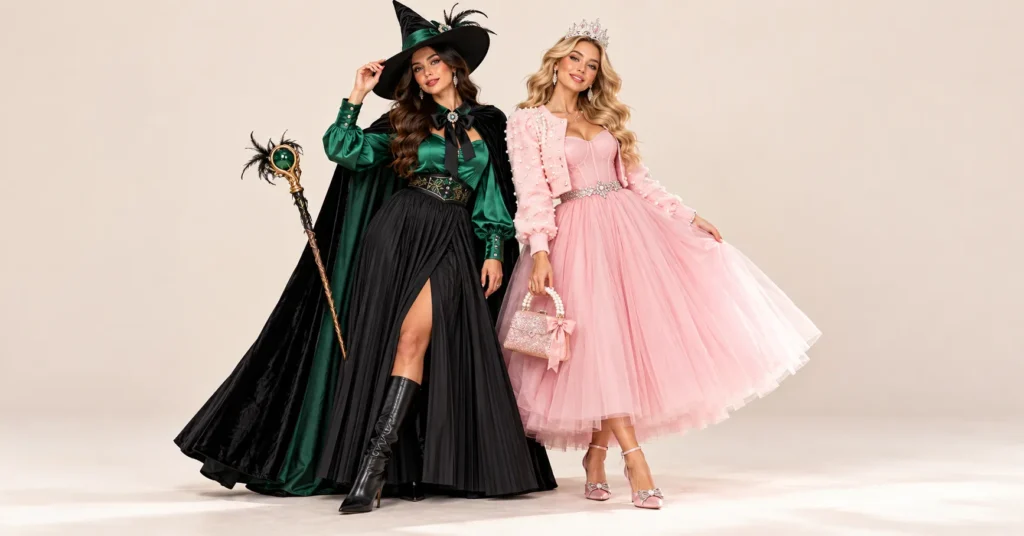 Elphaba and Glinda inspired trendy Halloween costumes
