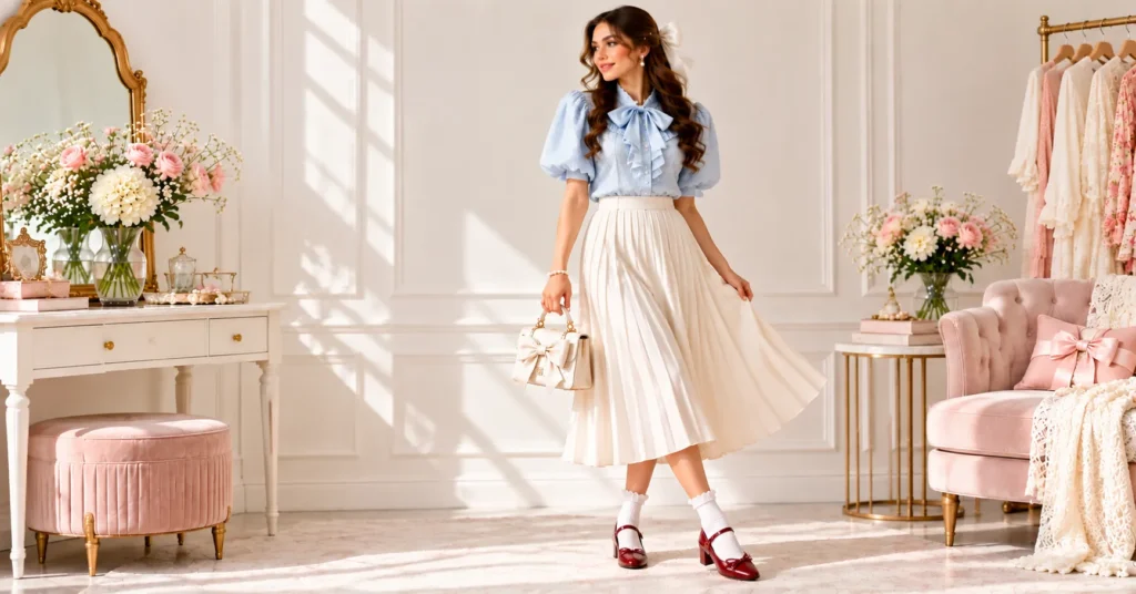 15 Essential Coquette Fashion Items for a Dreamy, Feminine Wardrobe 12 Mary Jane shoes as classic coquette fashion items