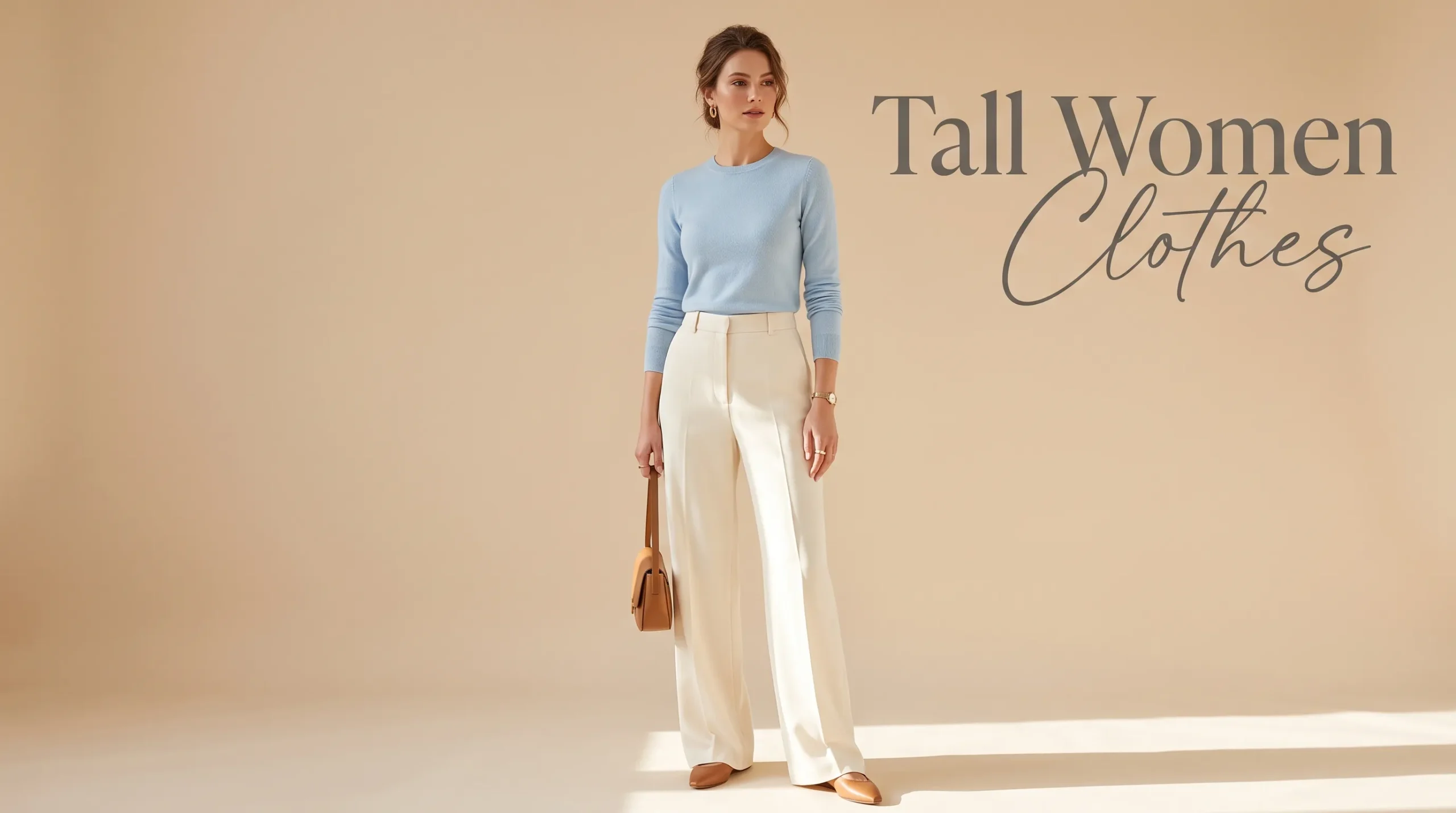 Home 10 The ultimate guide to tall women clothes featuring perfectly fitted wide-leg trousers and tailored longline essentials.